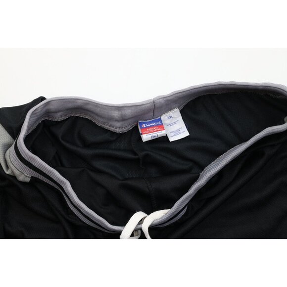 Vtg 90s Y2K Champion Mens 5XL Spell Out Mesh Basketball Shorts Polyester Black - Picture 7 of 11